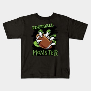 Football monster sport Gift for Football player love Football funny present for kids and adults Kids T-Shirt